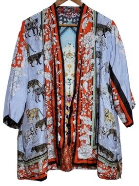 Johnny Was silk Aimee Reversible Silk Kimono RARE NWT 🦄